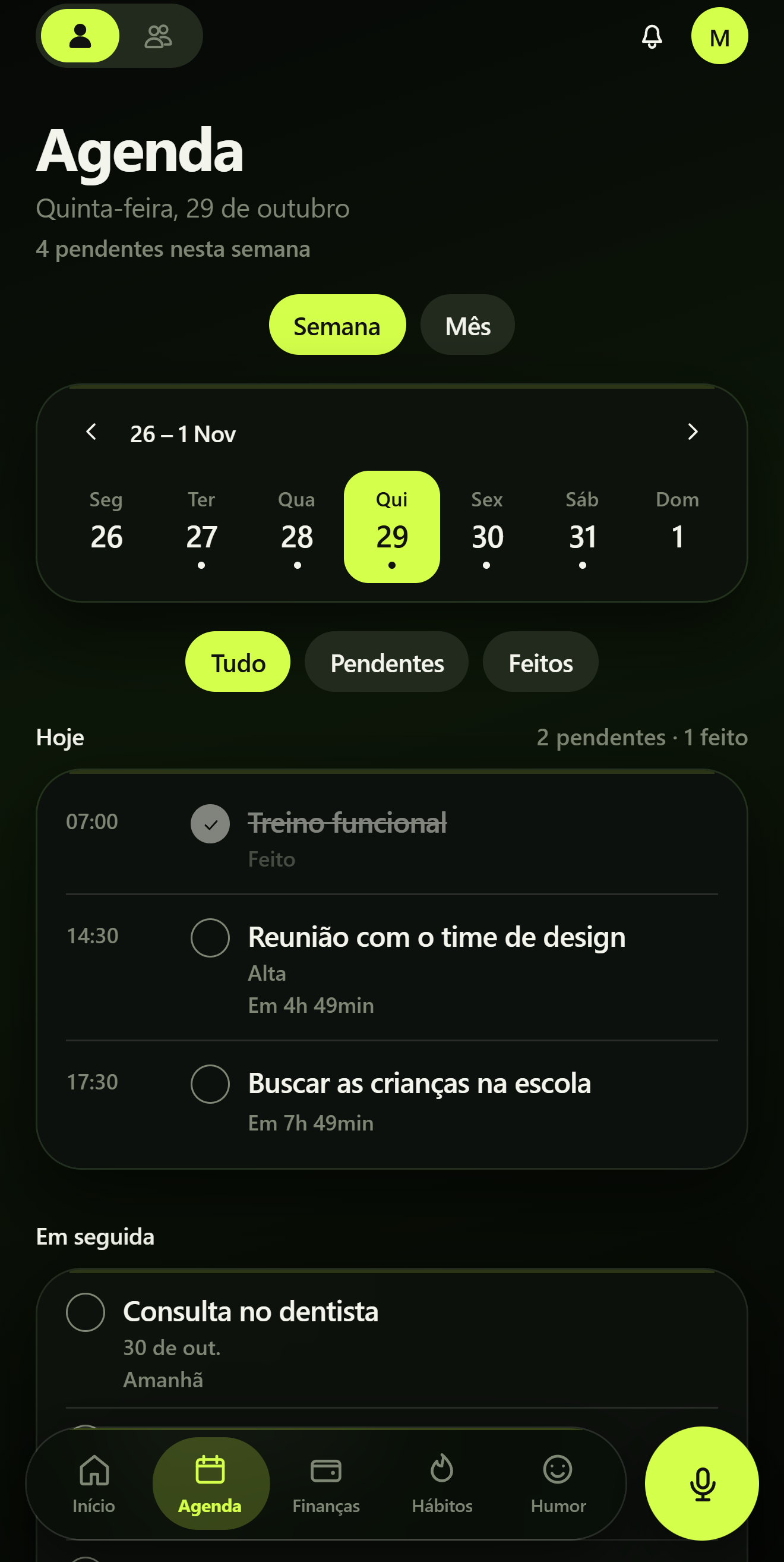 Agenda da Cluvy.