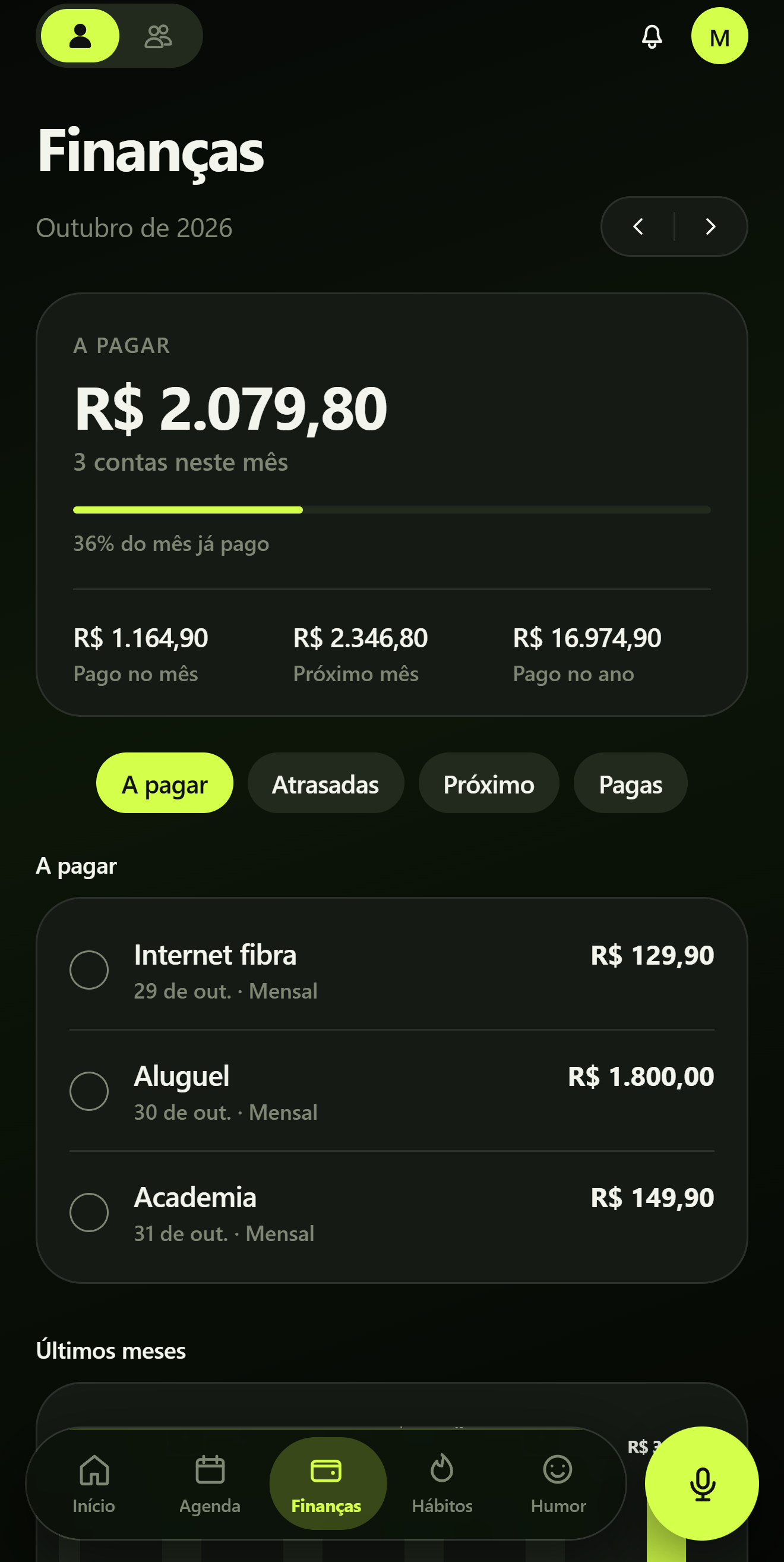 Finanças da Cluvy.